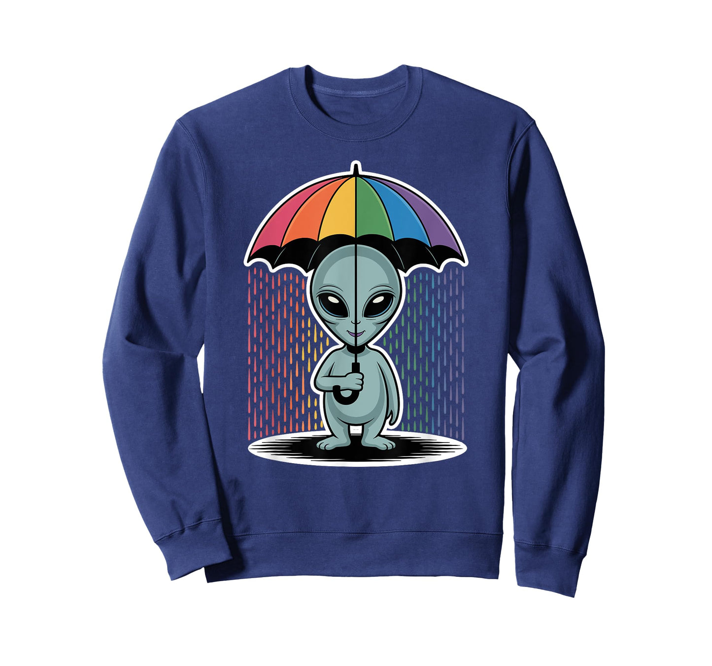 Alien LGBT Gay Pride Rainbow Flag Umbrella UFO Lover T-Shirt