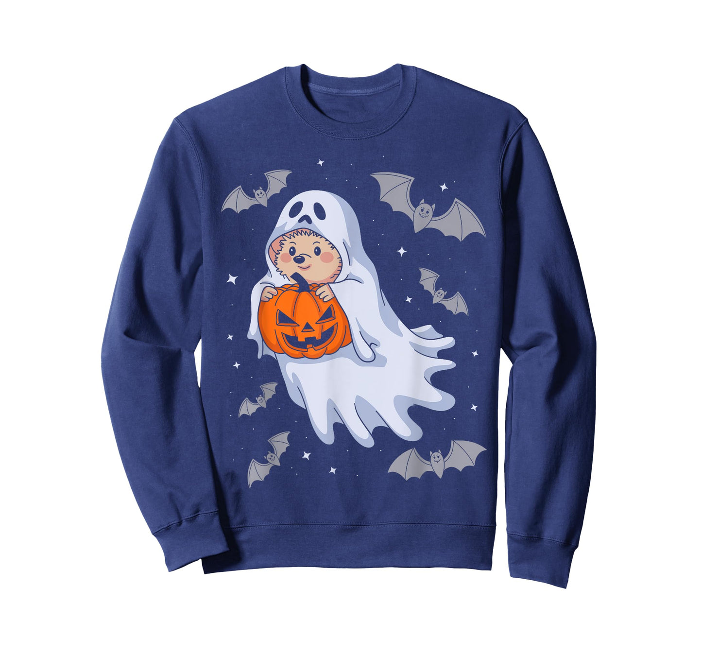 Funny Ghost Hedgehog Lovers Spooky Halloween Pumpkin Costume T-Shirt
