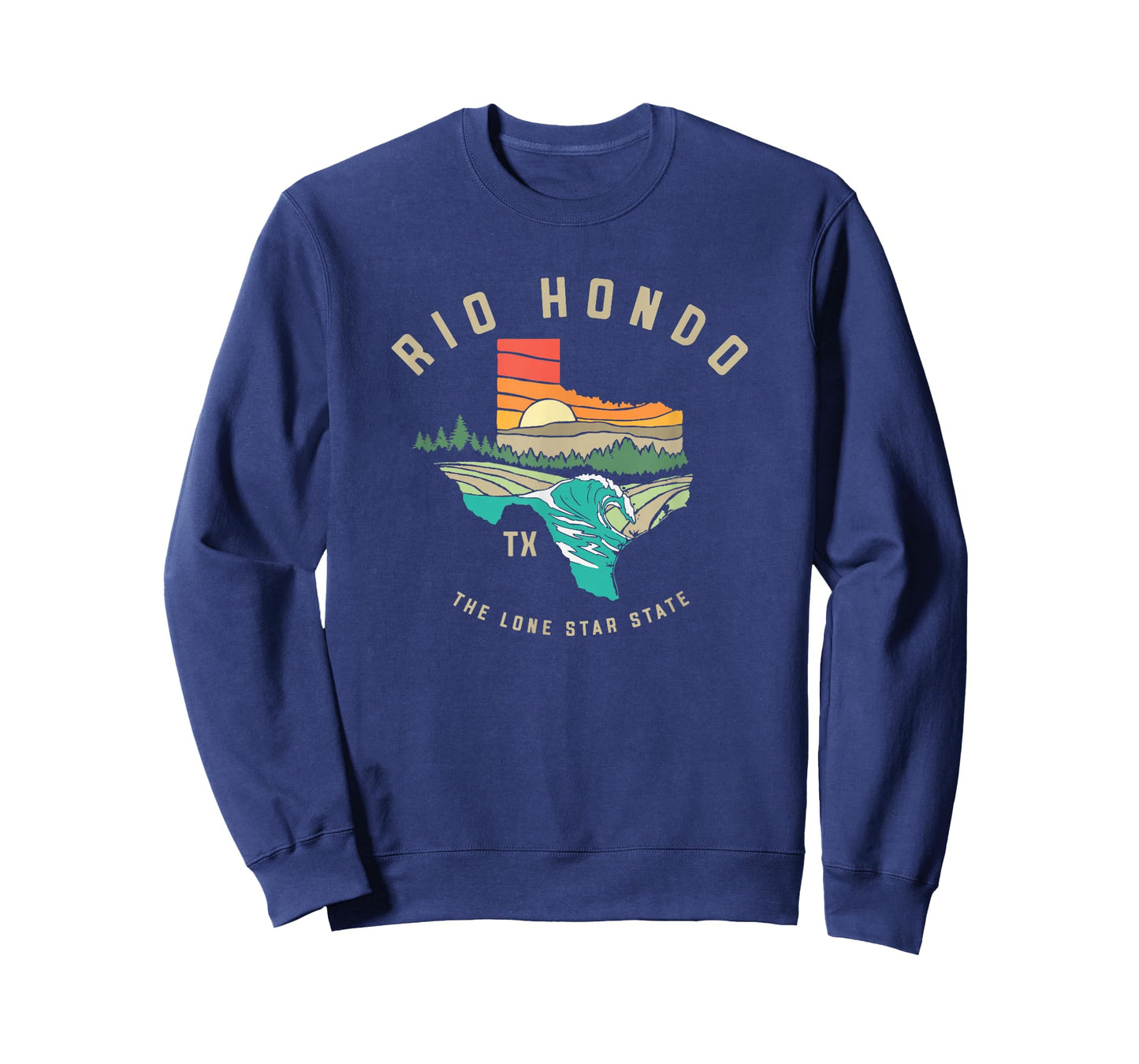 Rio Hondo Texas Outdoors Vintage Nature Illustration T-Shirt