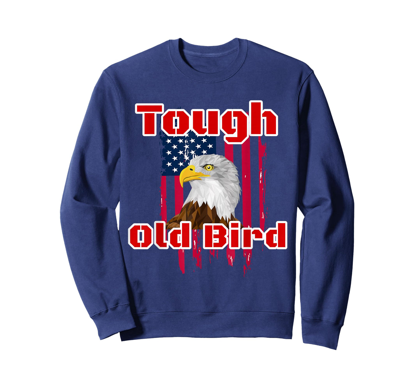 Tough Old Bird Bald Eagle American Flag Design T-Shirt