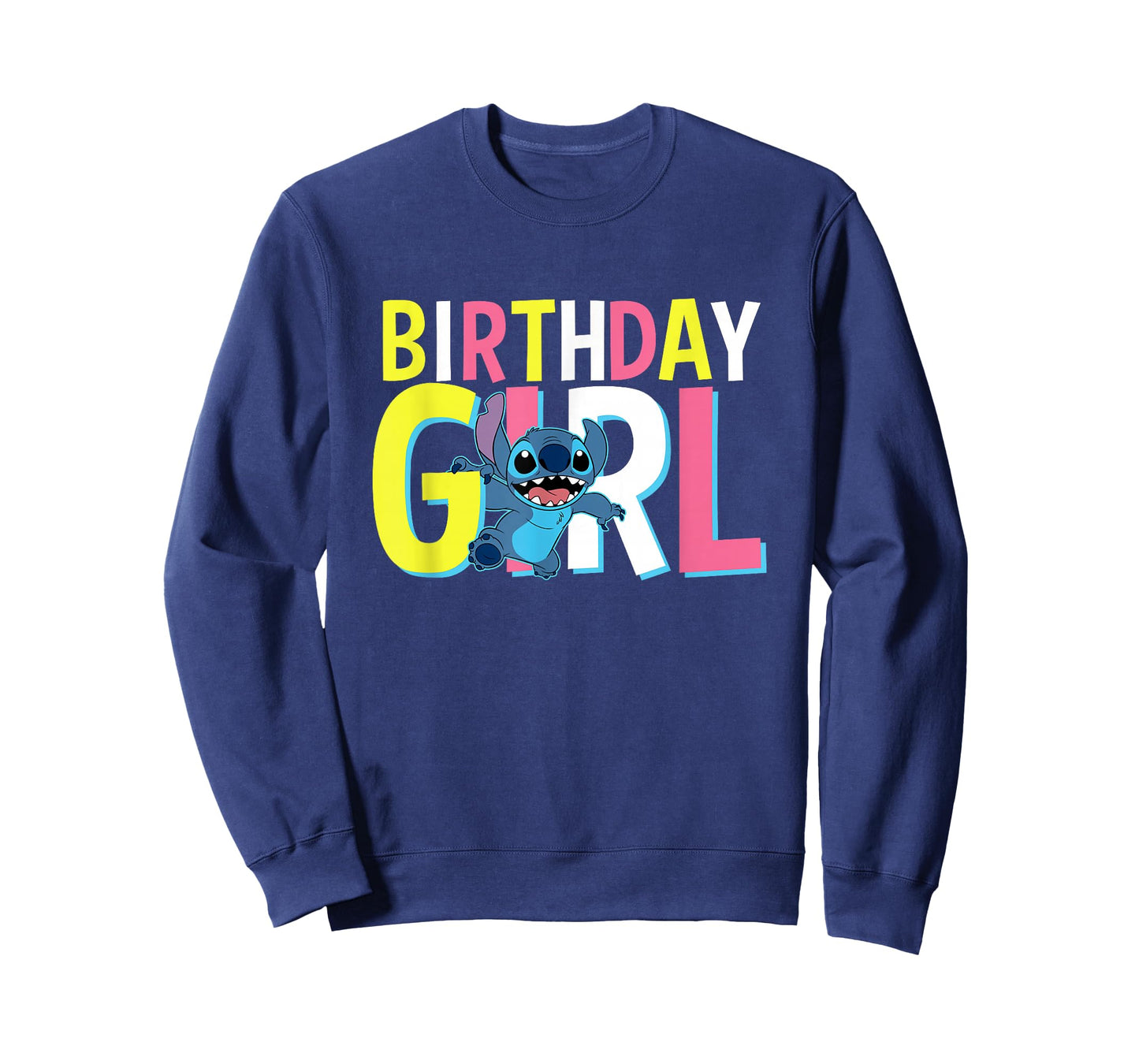 Disney Lilo & Stitch Birthday Girl Cute Stitch Text Logo T-Shirt