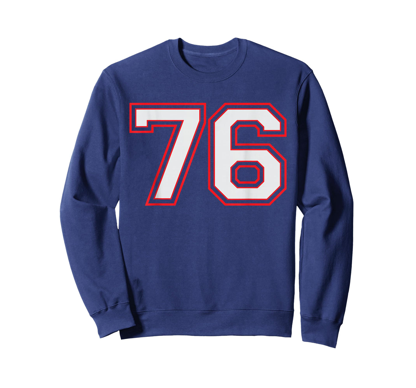Red Number 76 Sports Player Jersey Fun Game Winner #76 Lucky T-Shirt