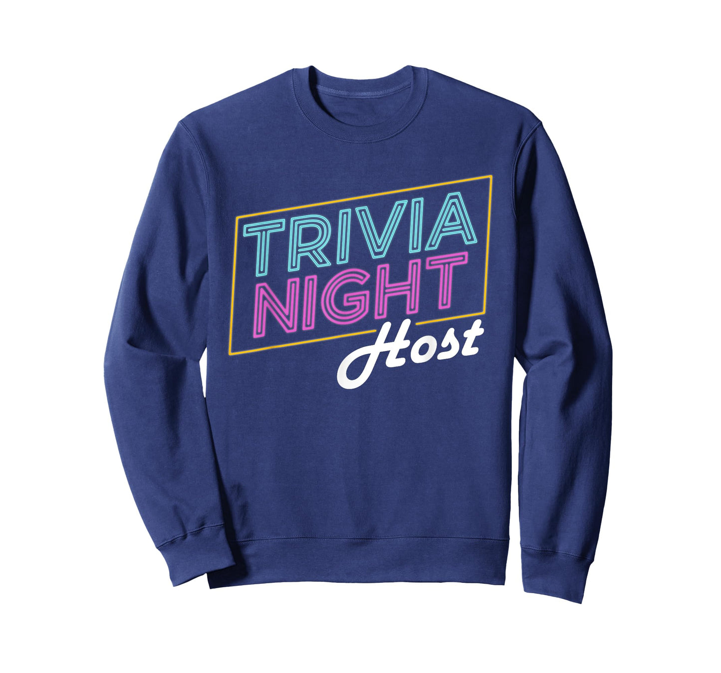 Board Game Apparel Trivia Night Host T-Shirt - Unisex Adults - Black - Short Sleeve - Letter Print - Crew Neck - Casual - Retro Trivia Host T-Shirt