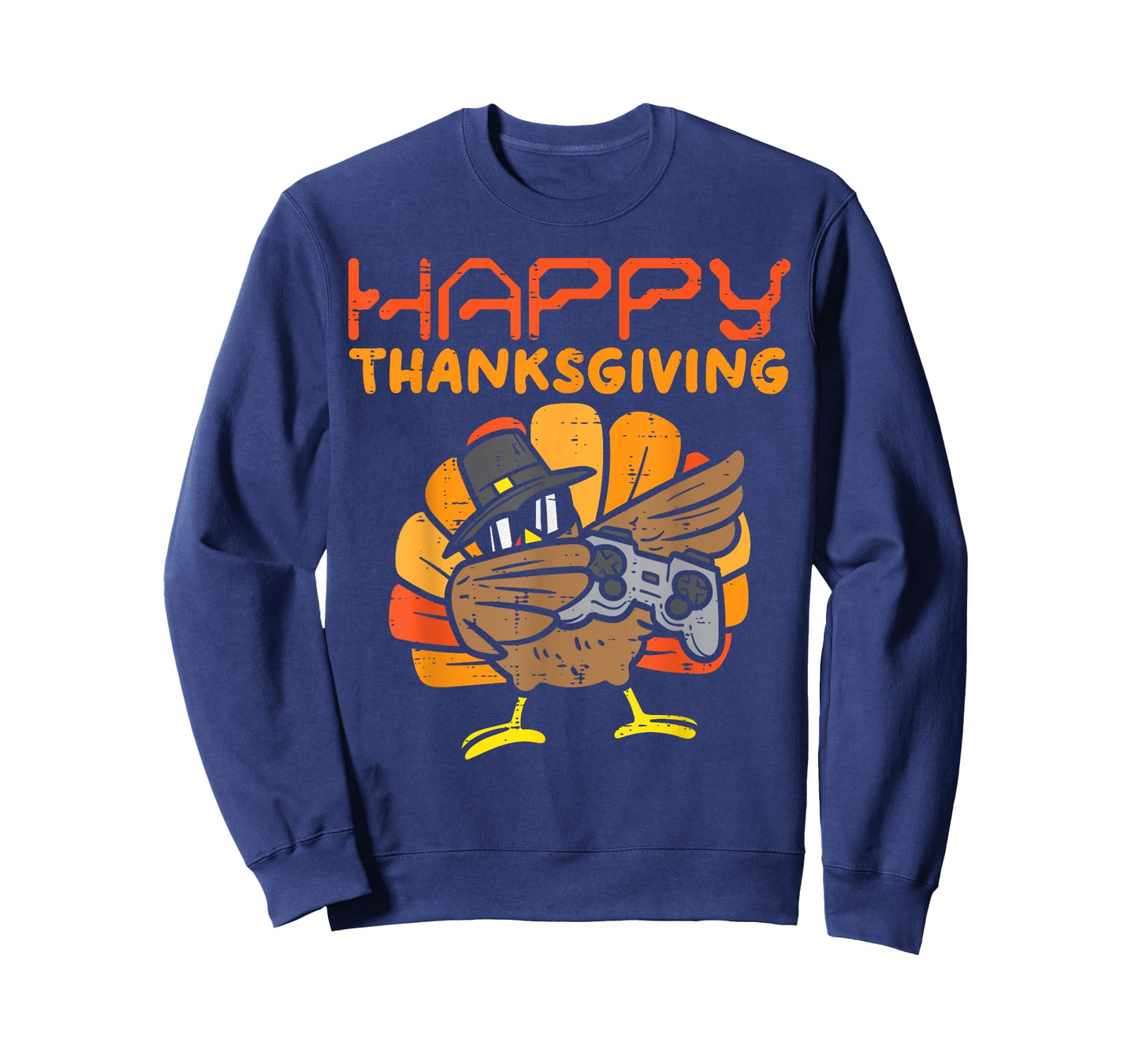 Happy Thanksgiving Dabbing Gamer Turkey Kids Boys Girls Men T-Shirt