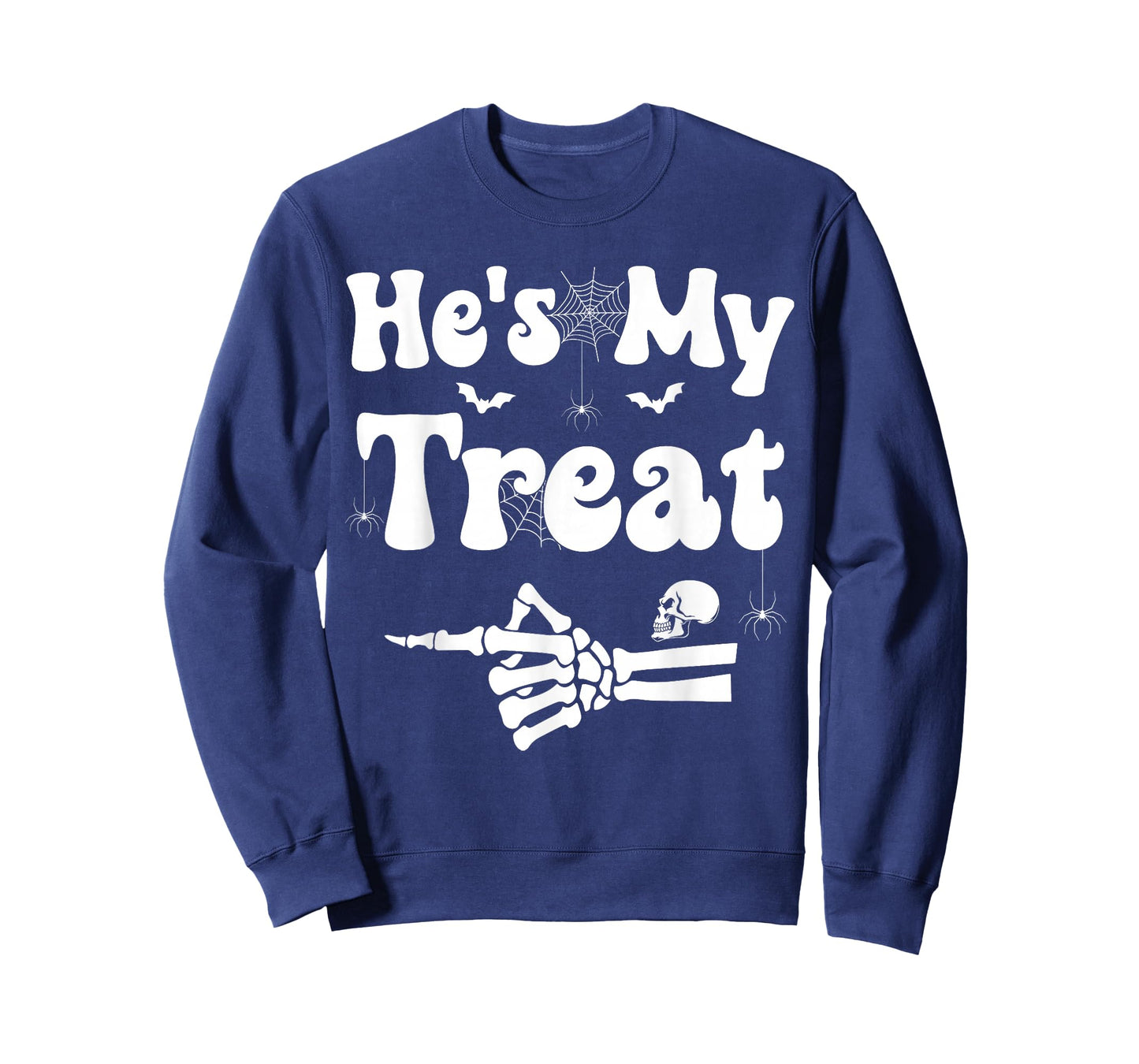 He's My Treat Skeleton Couples Matching Couple Halloween T-Shirt