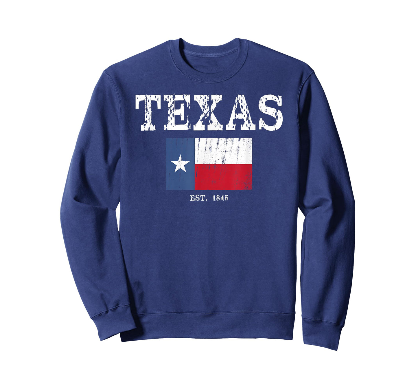 Texas State Map Flag Distressed T-Shirt