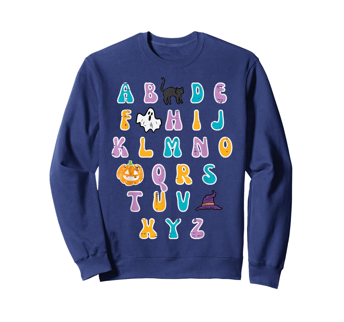 Halloween ABC Alphabet Cute Costume Teacher Women Girls Kids T-Shirt