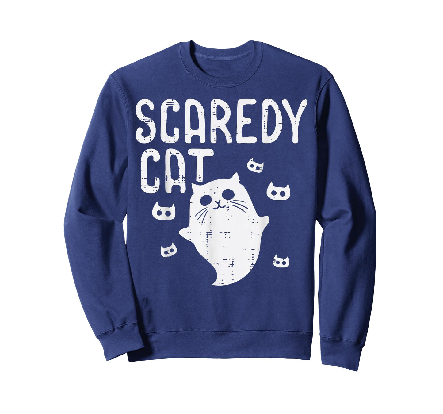 Scaredy Cat Ghost Funny Halloween Costume For Women Girls T-Shirt