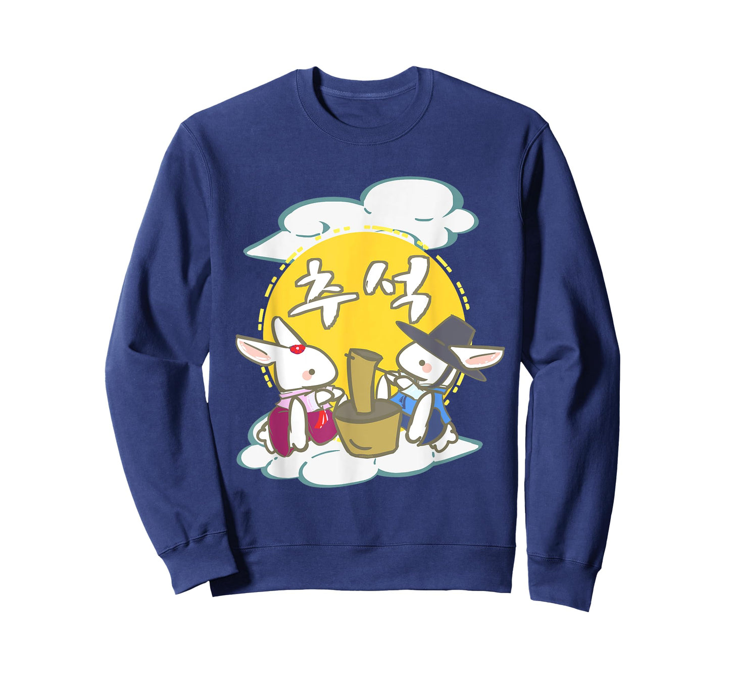 Kawaii Rabbits Pounds - Korean Chuseok Anime Gift T-Shirt