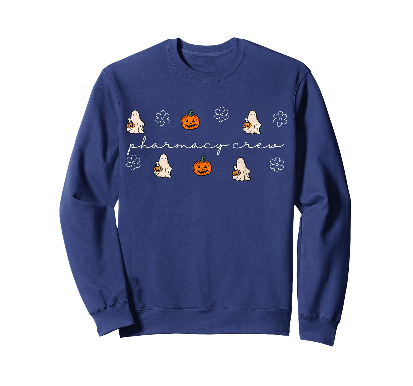 Pharmacy Crew Ghost Pumpkin Fall Pharmacist Tech Halloween T-Shirt