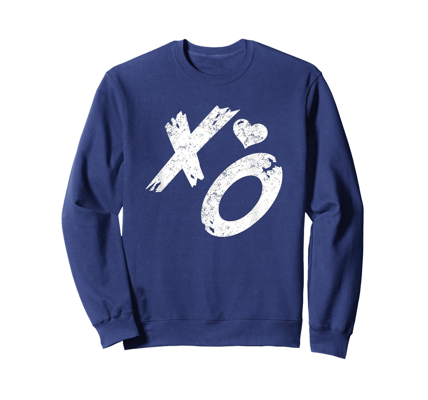 XO Hugs & Kisses with Distressed Heart Vintage Retro T-Shirt