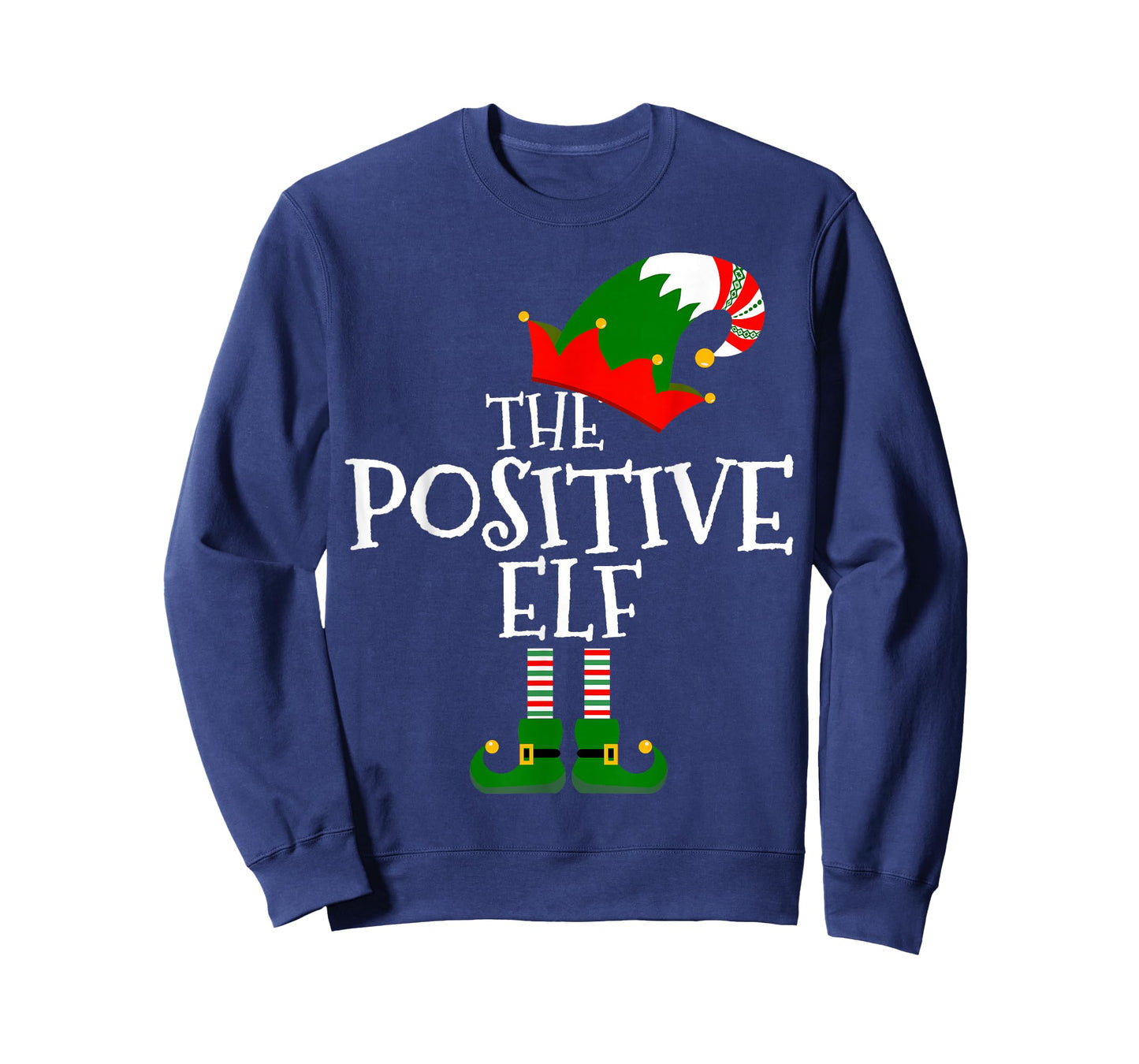 Funny The Positive Elf Matching Family Group Gift Christmas T-Shirt