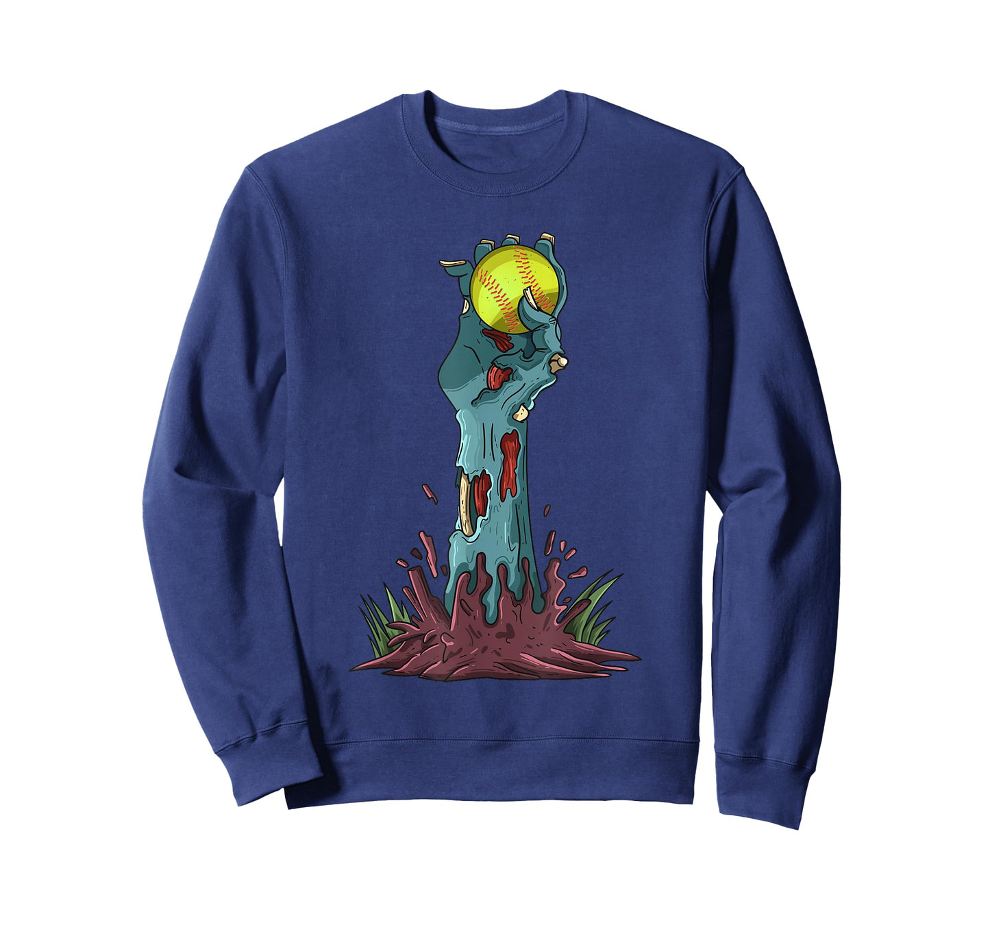 Zombie Hands Softball Funny Halloween Horror Scary Outfit T-Shirt