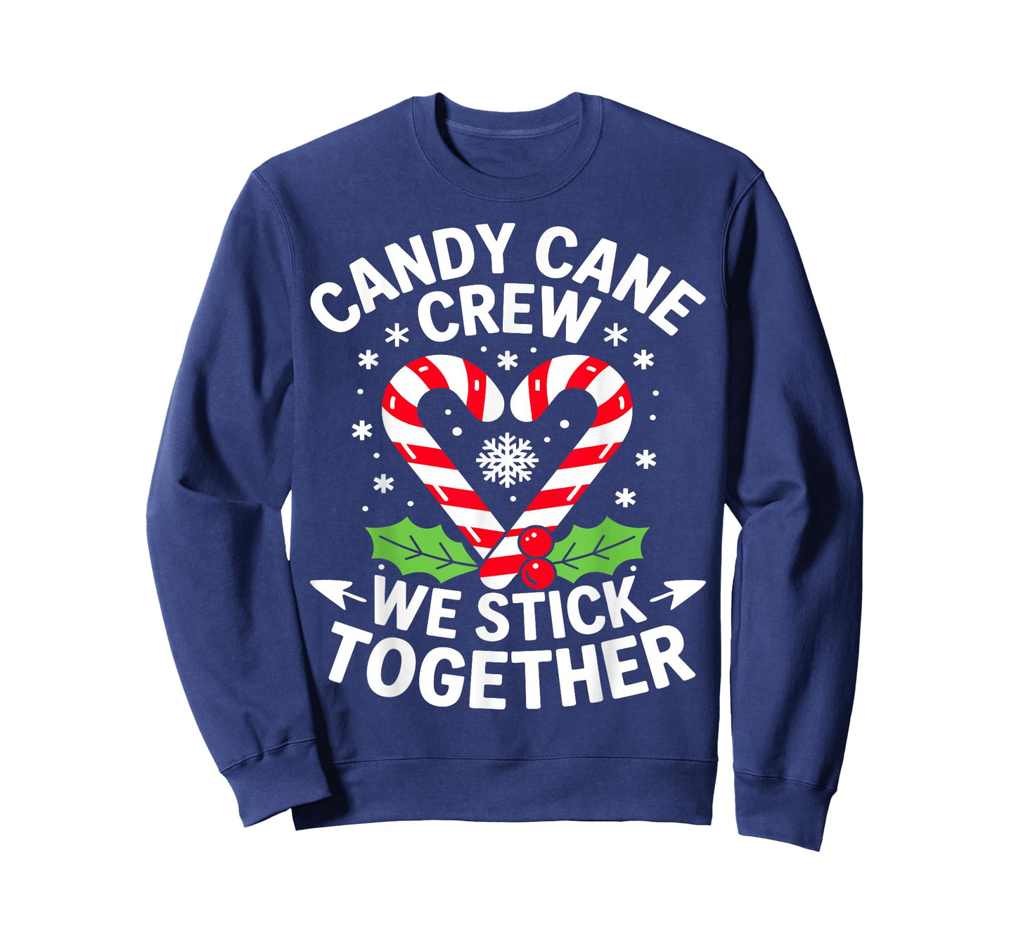Candy Cane Crew We Stick Together Christmas Xmas T-Shirt