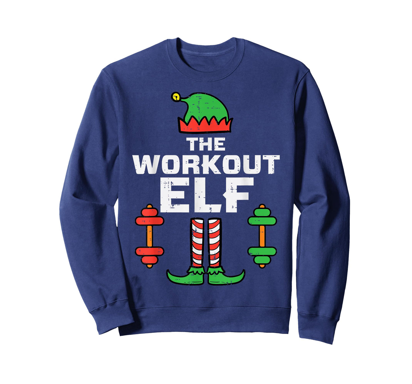 Christmas Workout Elf Xmas Family Group Match Gym Men Women T-Shirt