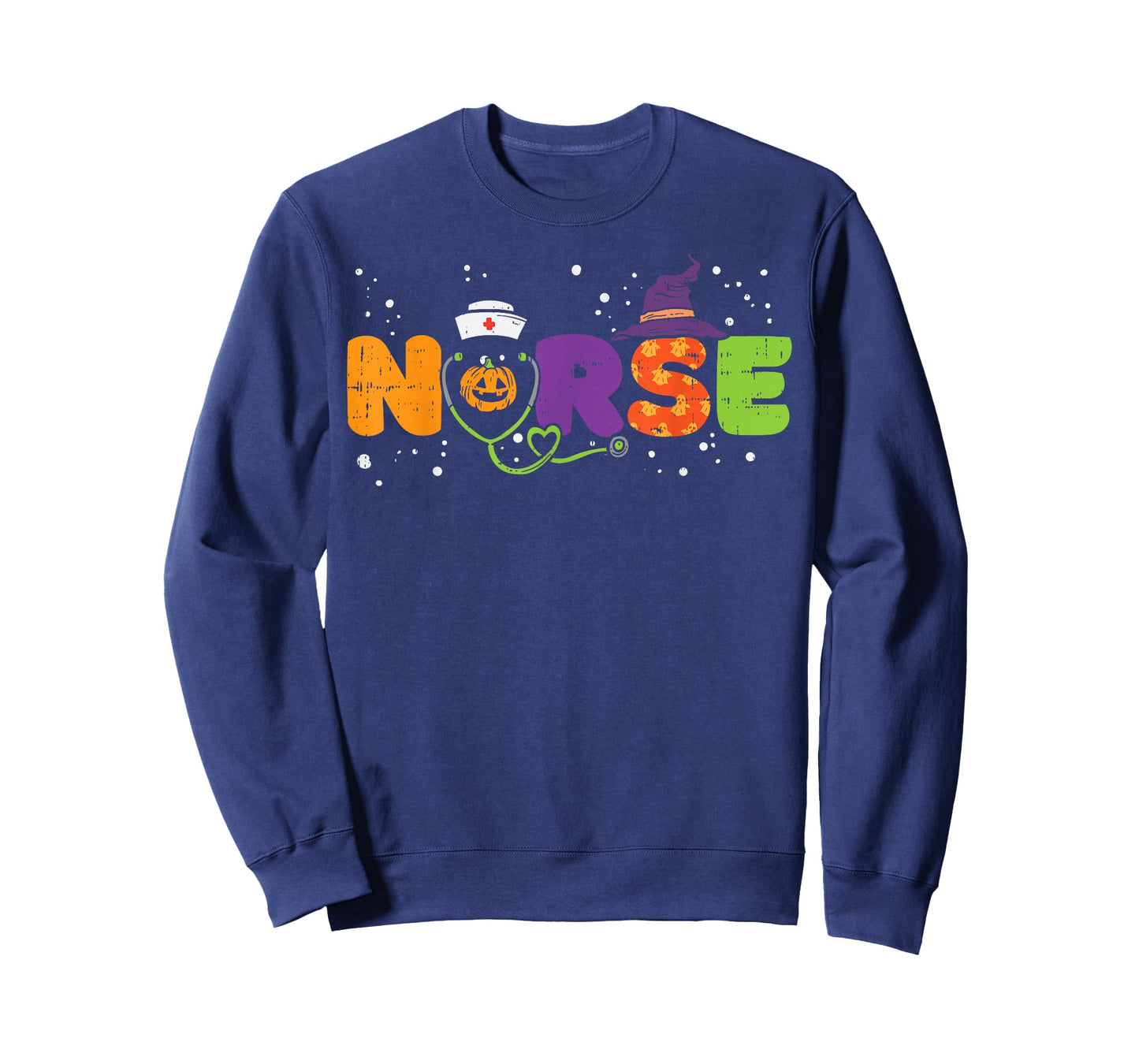 Nurse Pumpkin Stethoscope Halloween Costume Nursing Women T-Shirt