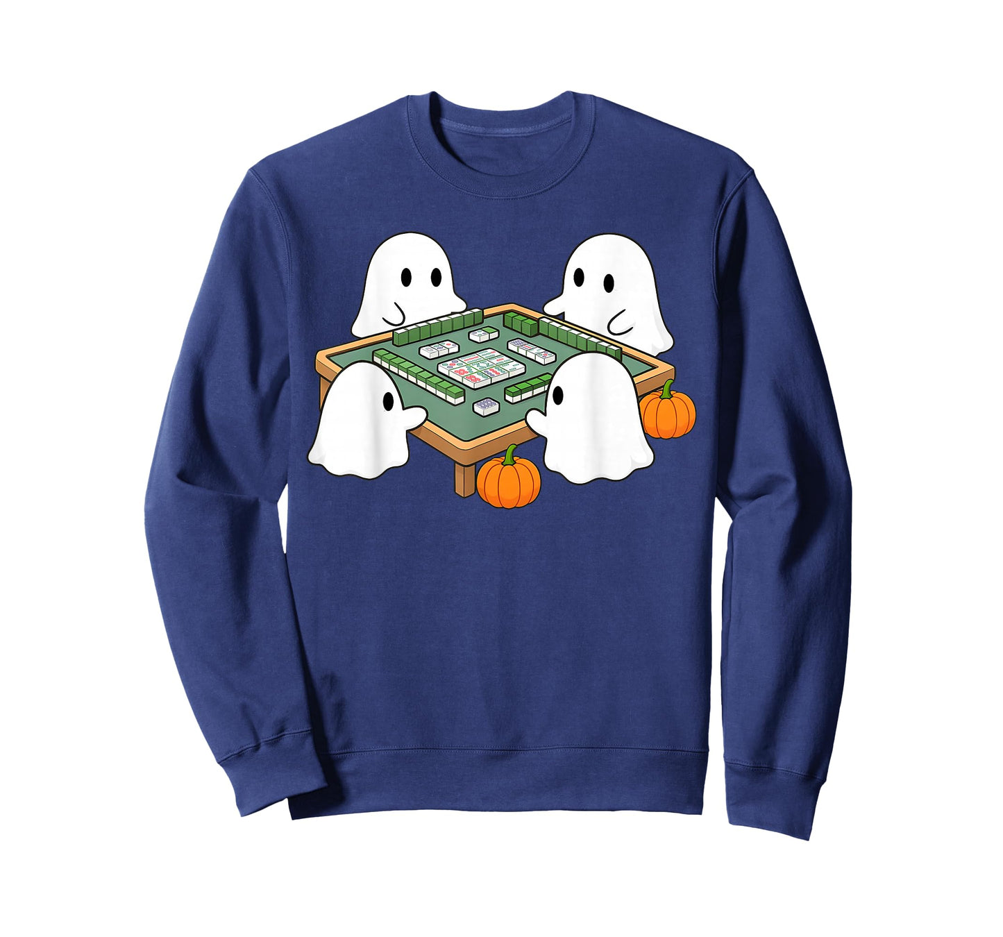 Halloween Ghost Playing Mahjong Spooky Mahjong Funny Costume T-Shirt