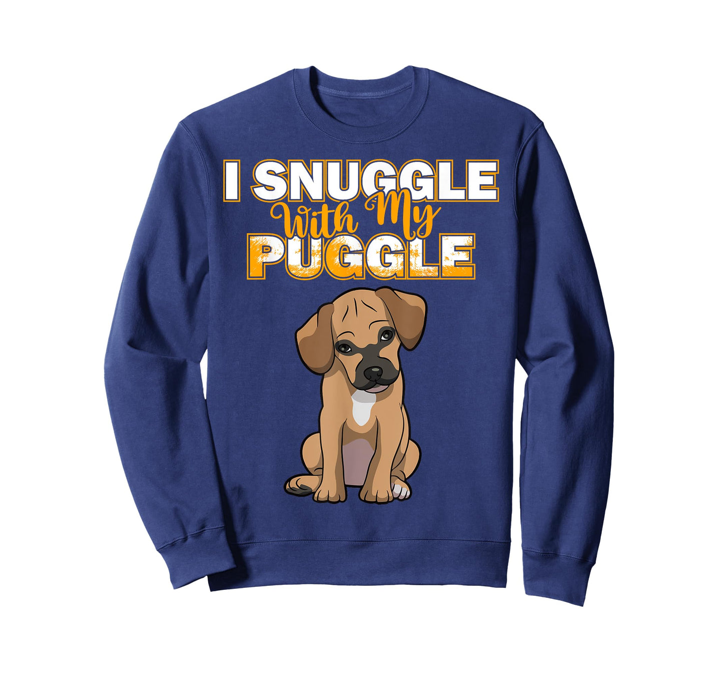 Funny Puggle Shirt Women's Puggle T-Shirt I Snuggle With My Puggle Shirt Black Cartoon Short Sleeve Size Small