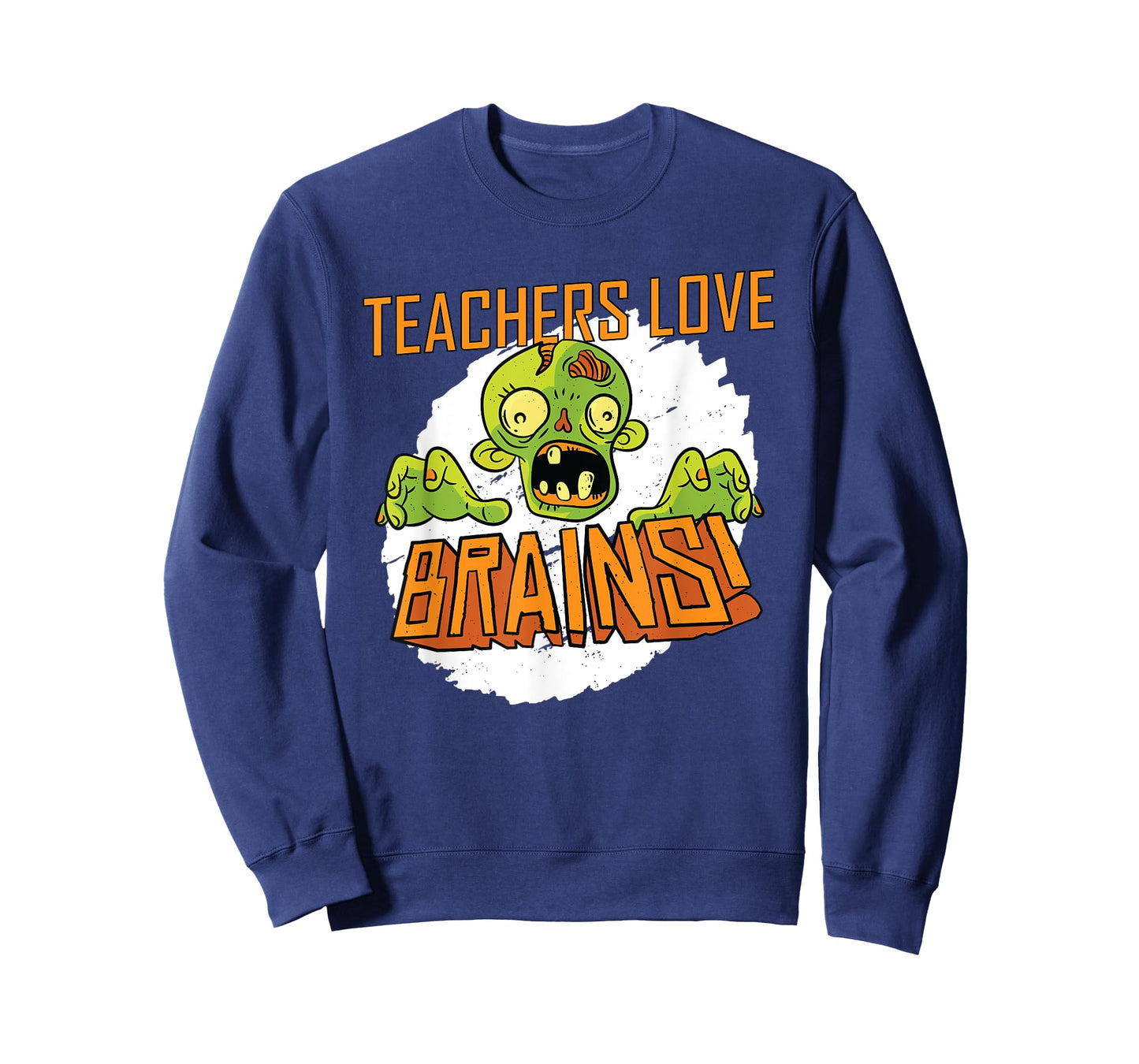 Funny Halloween Teachers Love Brains Zombie T-Shirt for Men Women