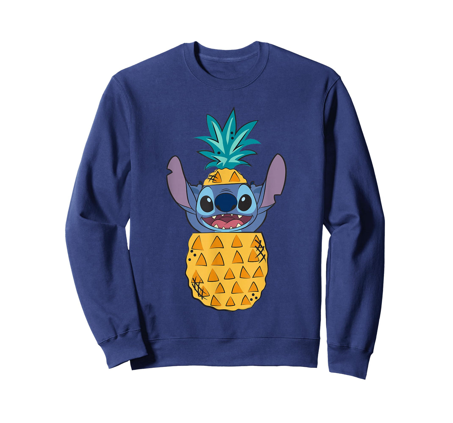 Disney Lilo & Stitch Cute Pineapple Surprise Chest Portrait T-Shirt