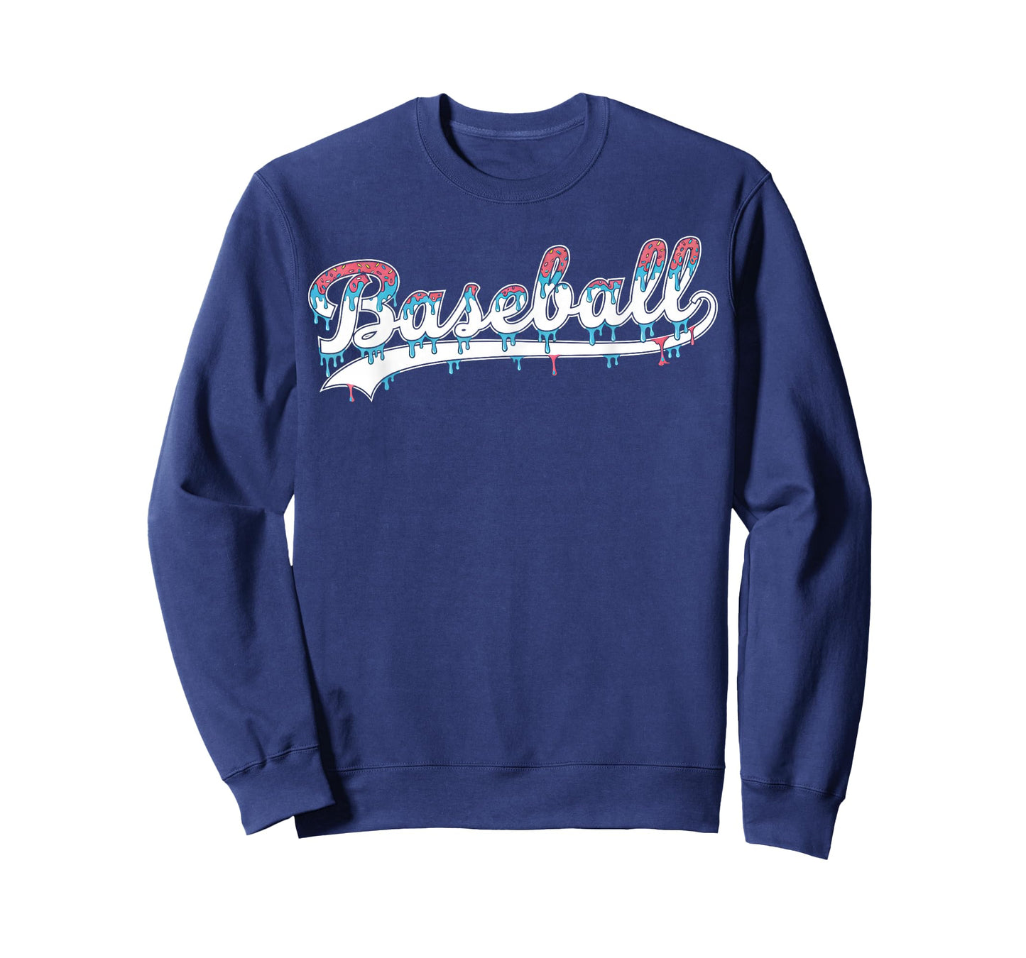Baseball Ice Cream Drip Boys and Girls Batter Game Day T-Shirt