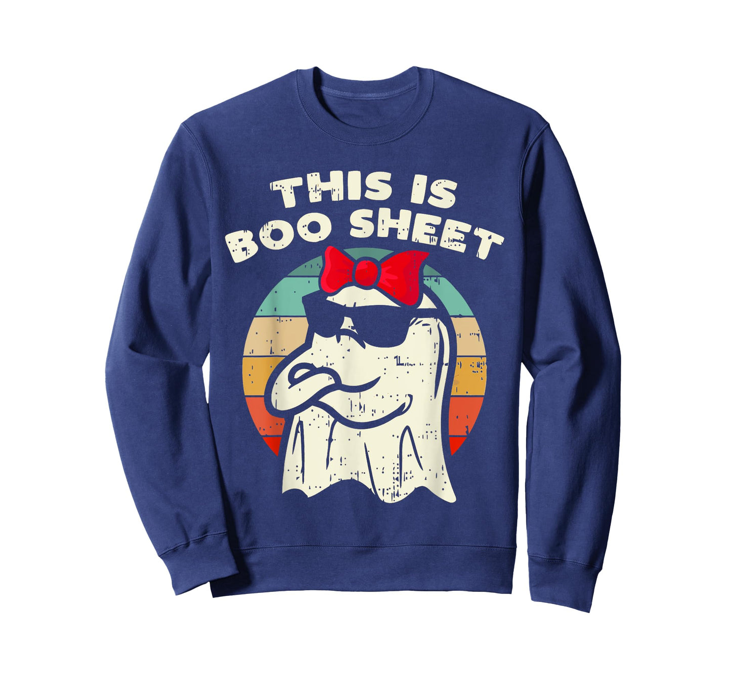 This Is Boo Sheet Ghost Retro Halloween Women Kids Girls T-Shirt