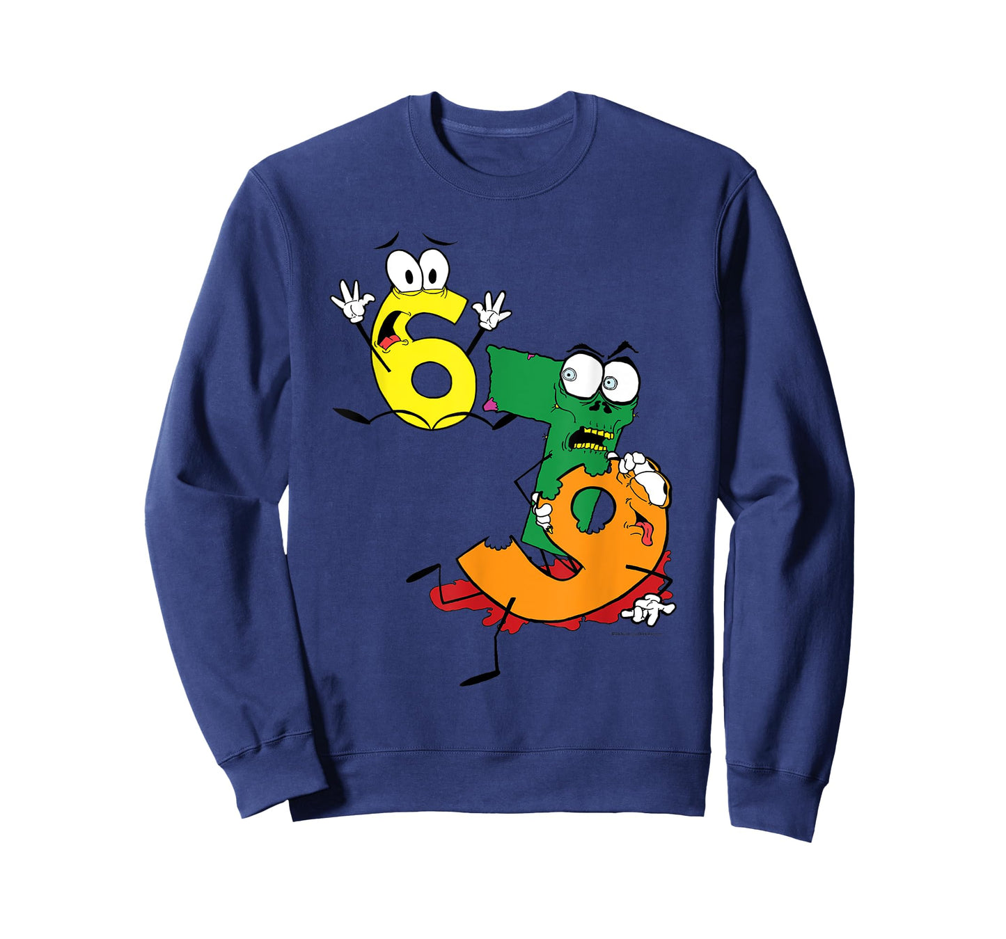 Why was 6 Afraid of 7 Seven Ate Nine Cute Zombie Pun T-Shirt T-Shirt