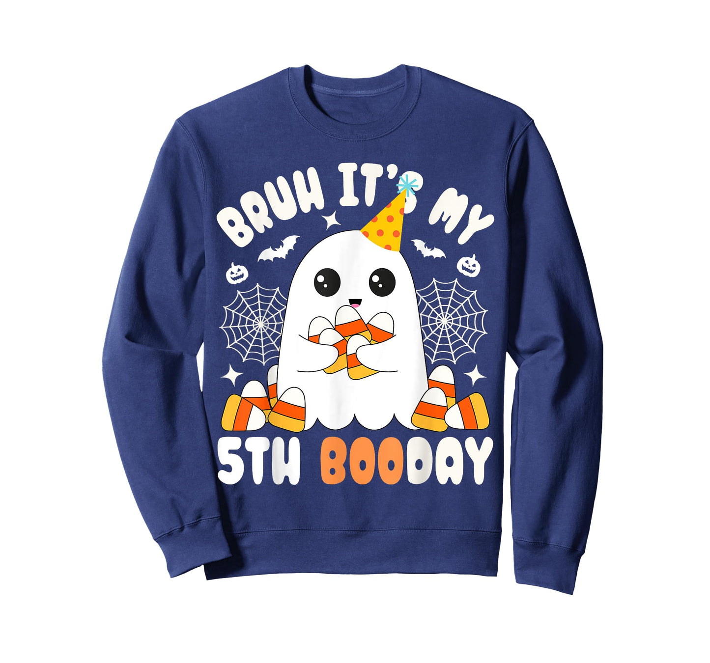 Bruh It's My 5th Boo Day, Funny Halloween Ghost Birthday Boy T-Shirt