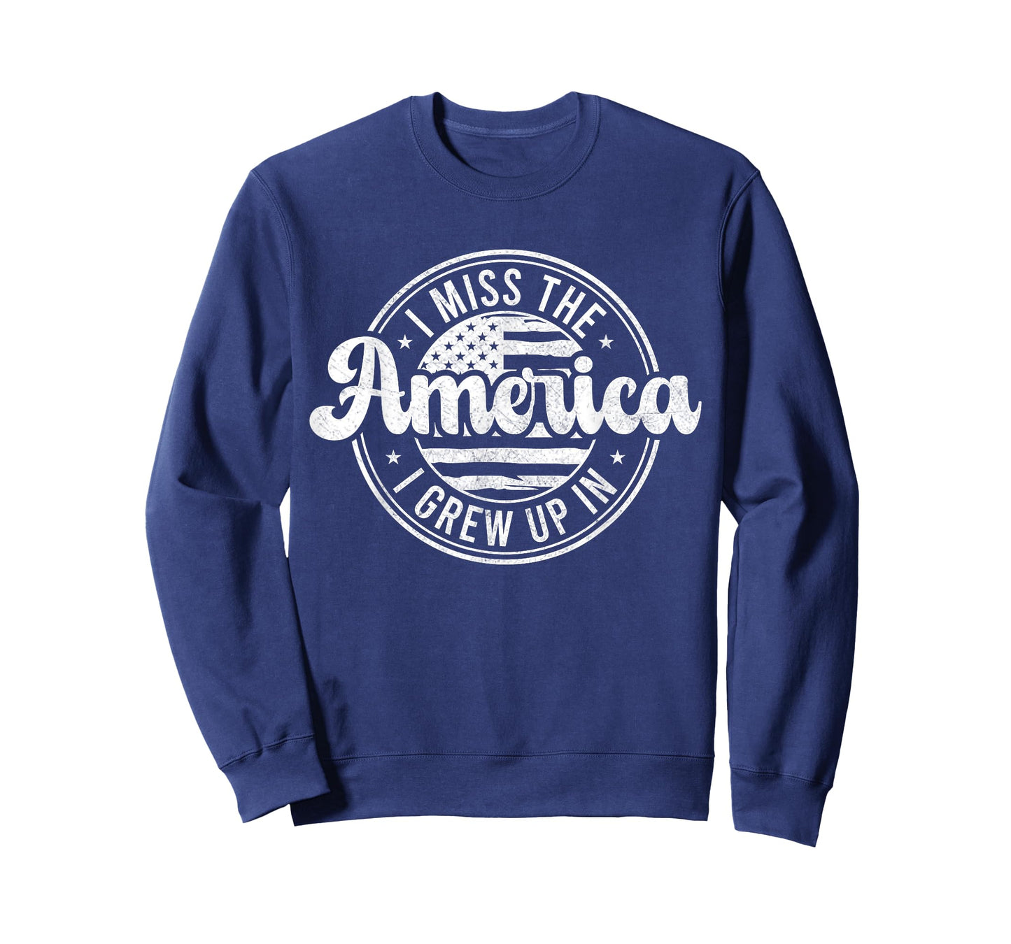I Miss The America I Grew Up In American Flag Vintage T-Shirt