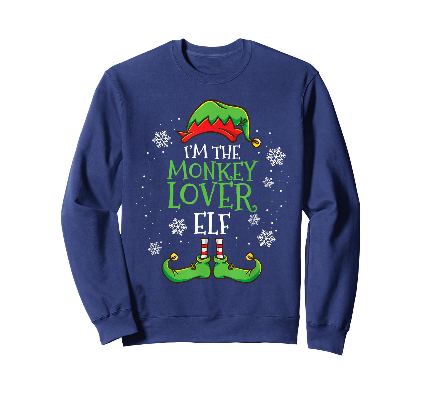 Im The Monkey Lover Elf Christmas T-Shirt