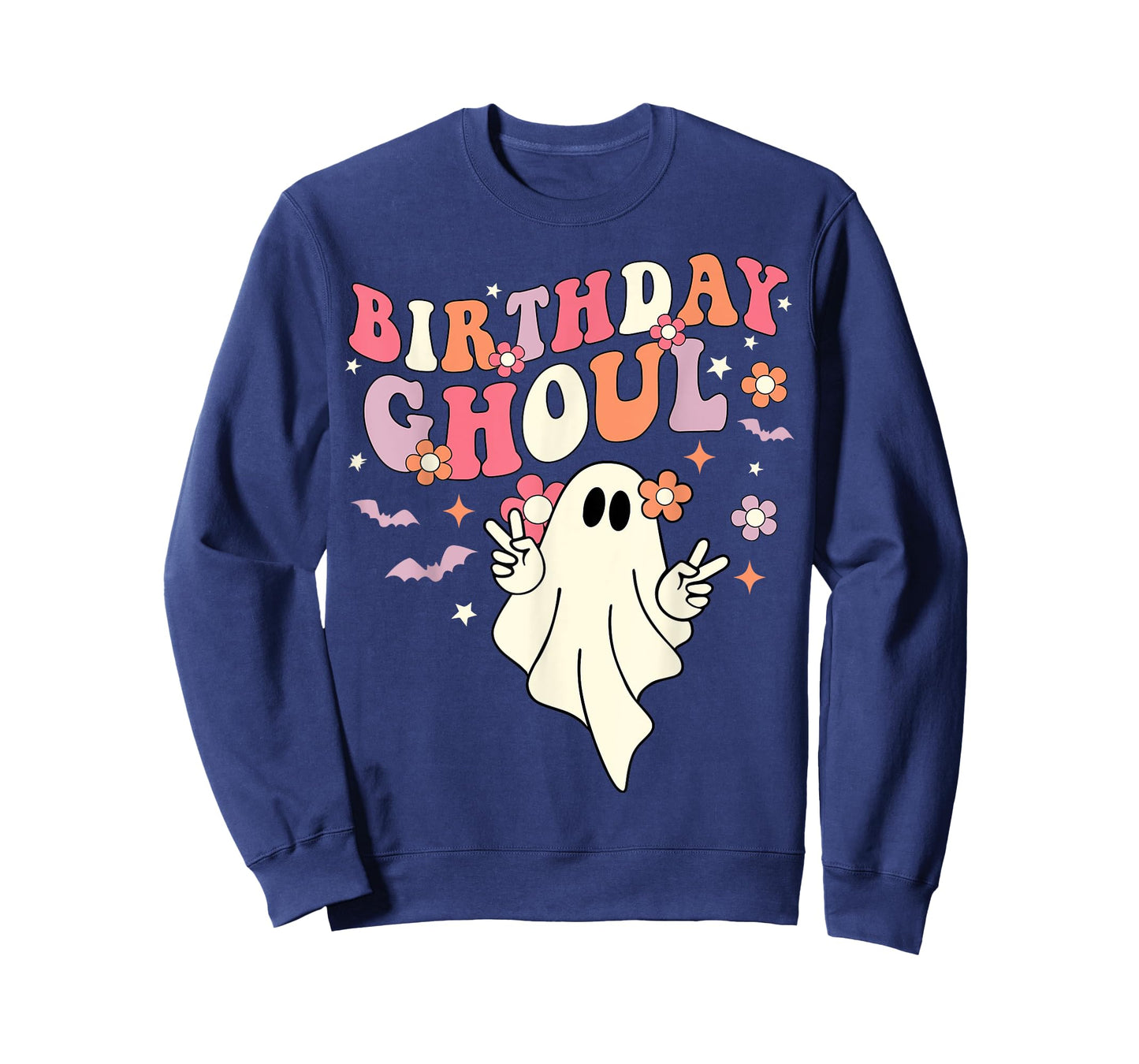 Cute Boo Ghost Kids Girls Groovy Halloween Birthday Ghoul T-Shirt