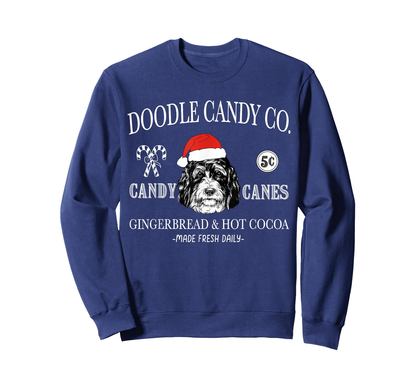 Funny Santa Bernedoodle Doodle Mom Christmas Vintage Holiday T-Shirt