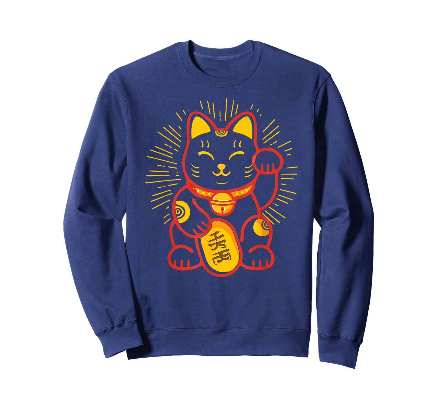 Maneki Neko Lucky Cat Japanese Money Kitten Good Luck Charm T-Shirt