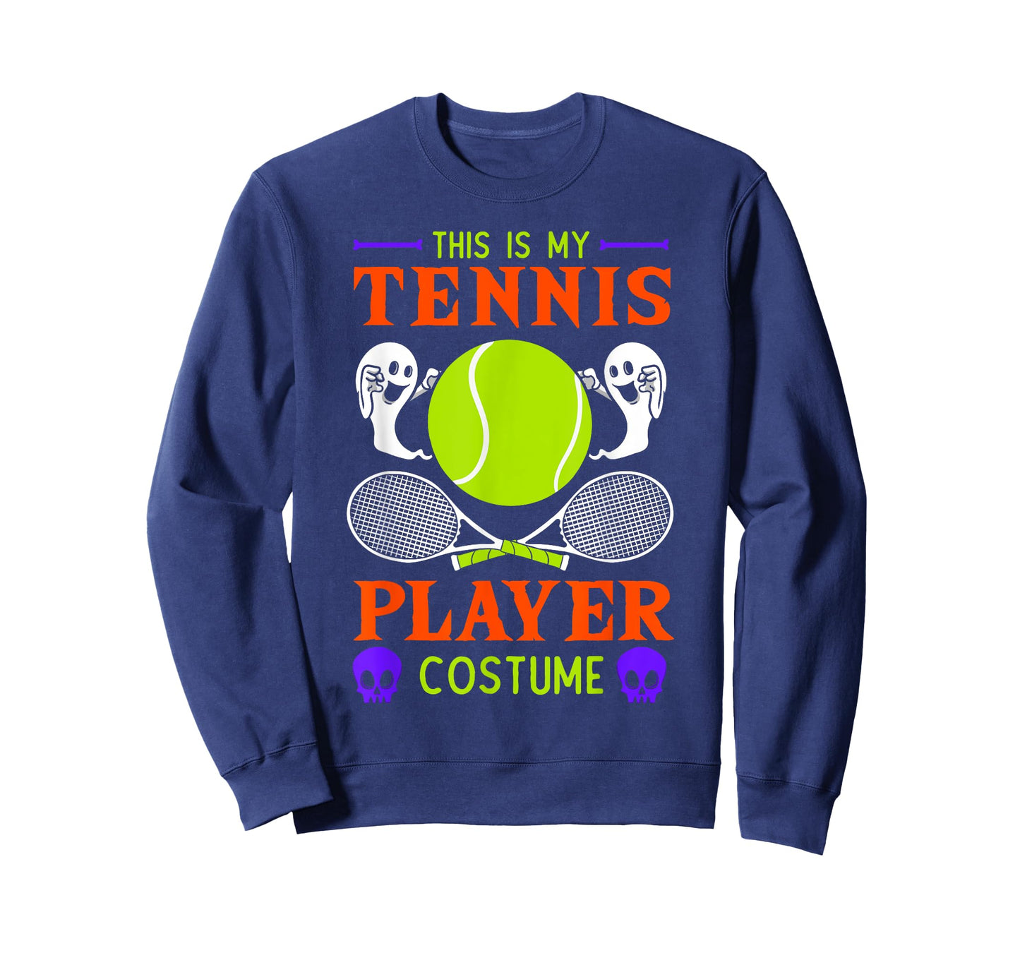 Halloween Tennis Player Sport Spooky Ghost Costume T-Shirt