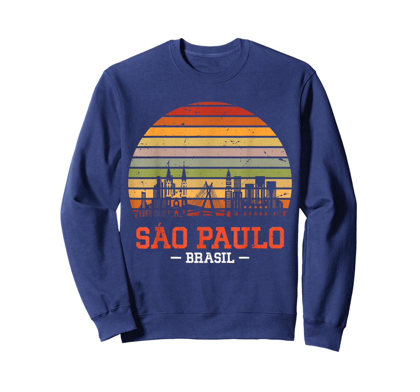 Sao Paulo Brasil Retro Vintage Sunset Skyline Sao Paulo T-Shirt
