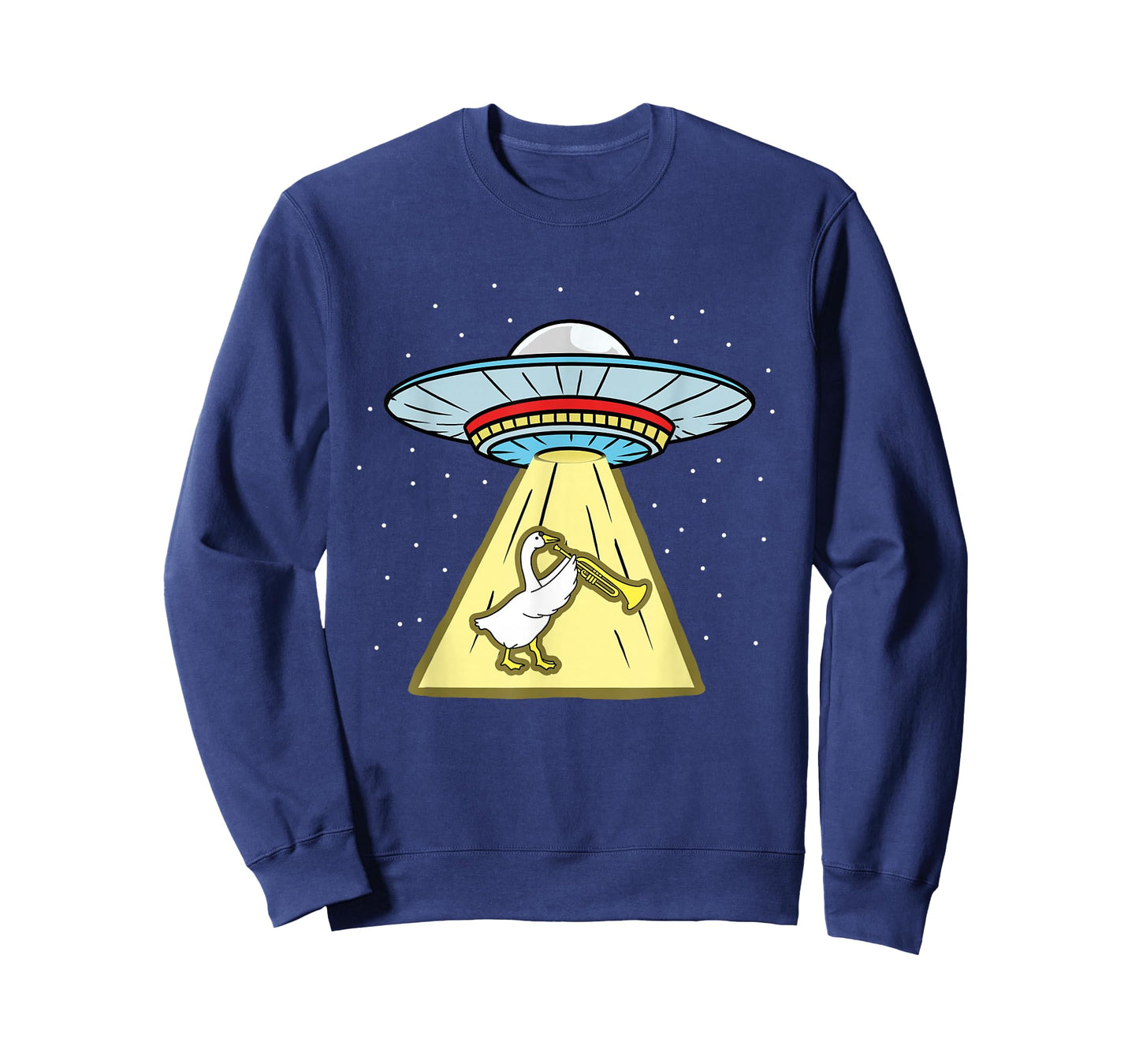Duck Playing Trumpet Ufo Abduction T-Shirt