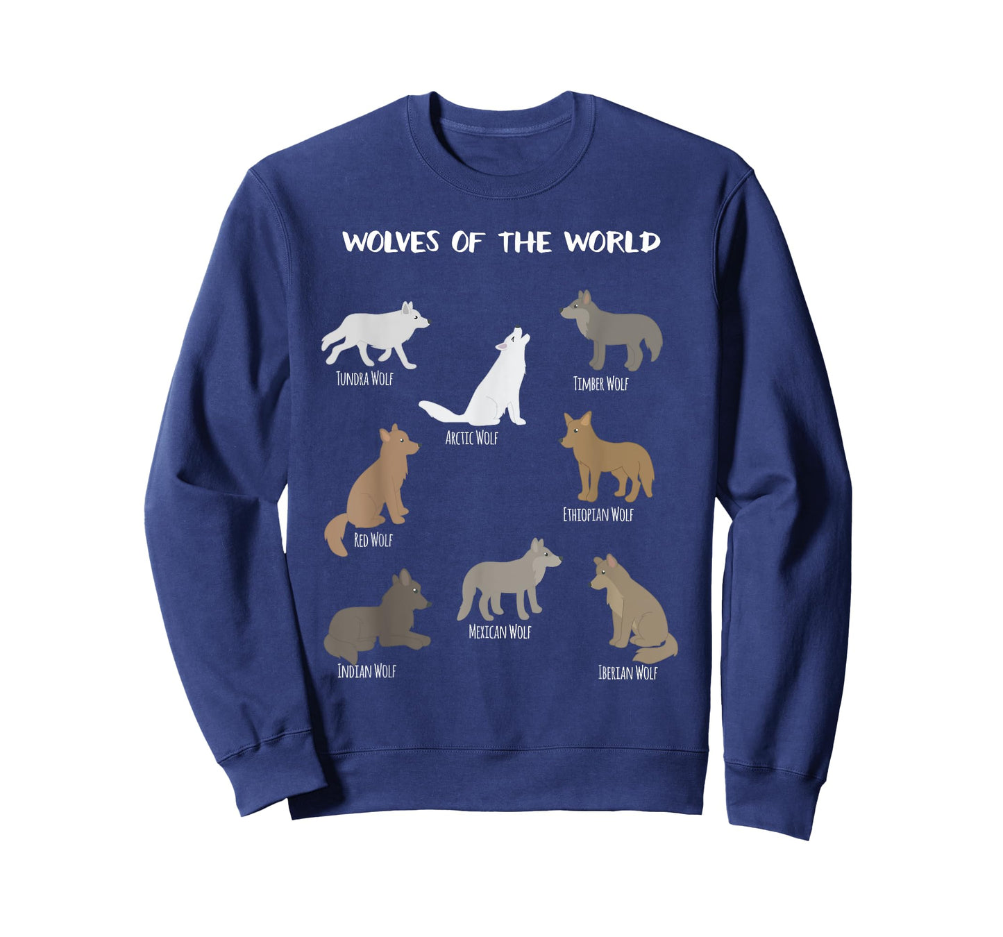 Wolves Of The World Educational Wolf Gift T-Shirt T-Shirt