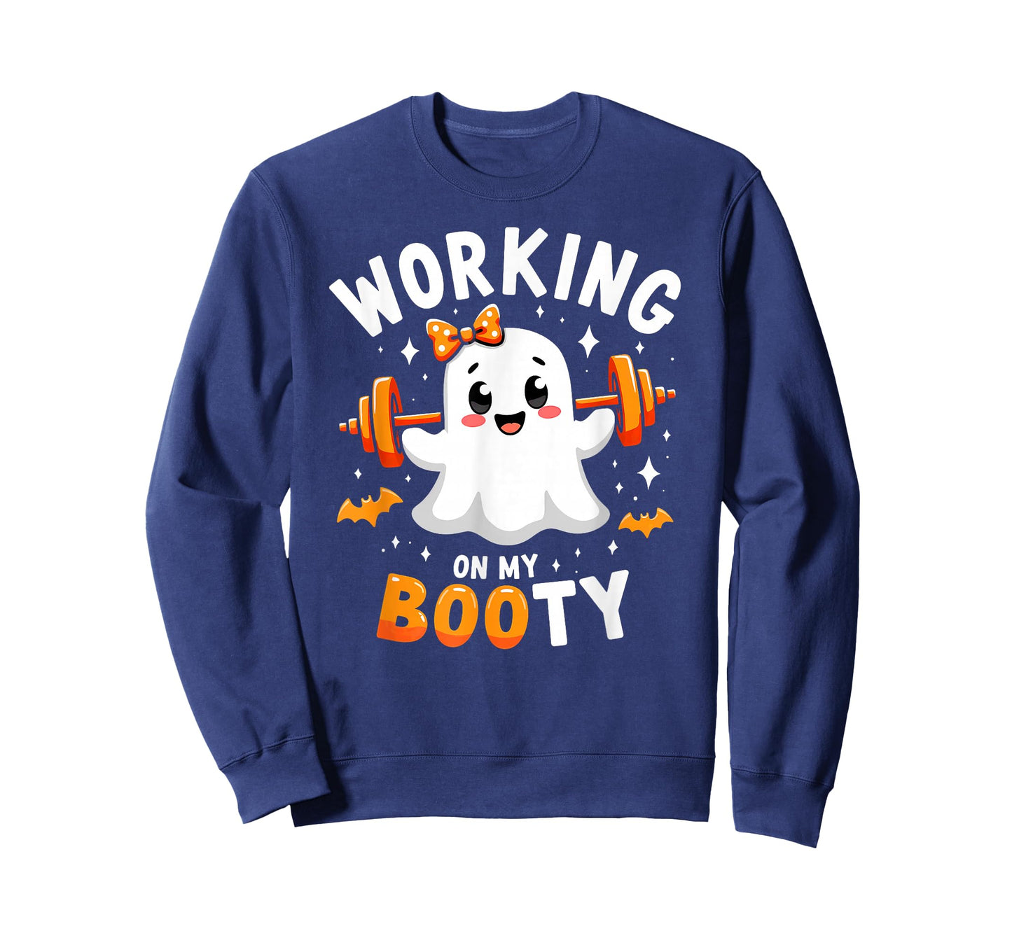 Humor Boo Working On My Booty Gym Fitness Halloween T-Shirt