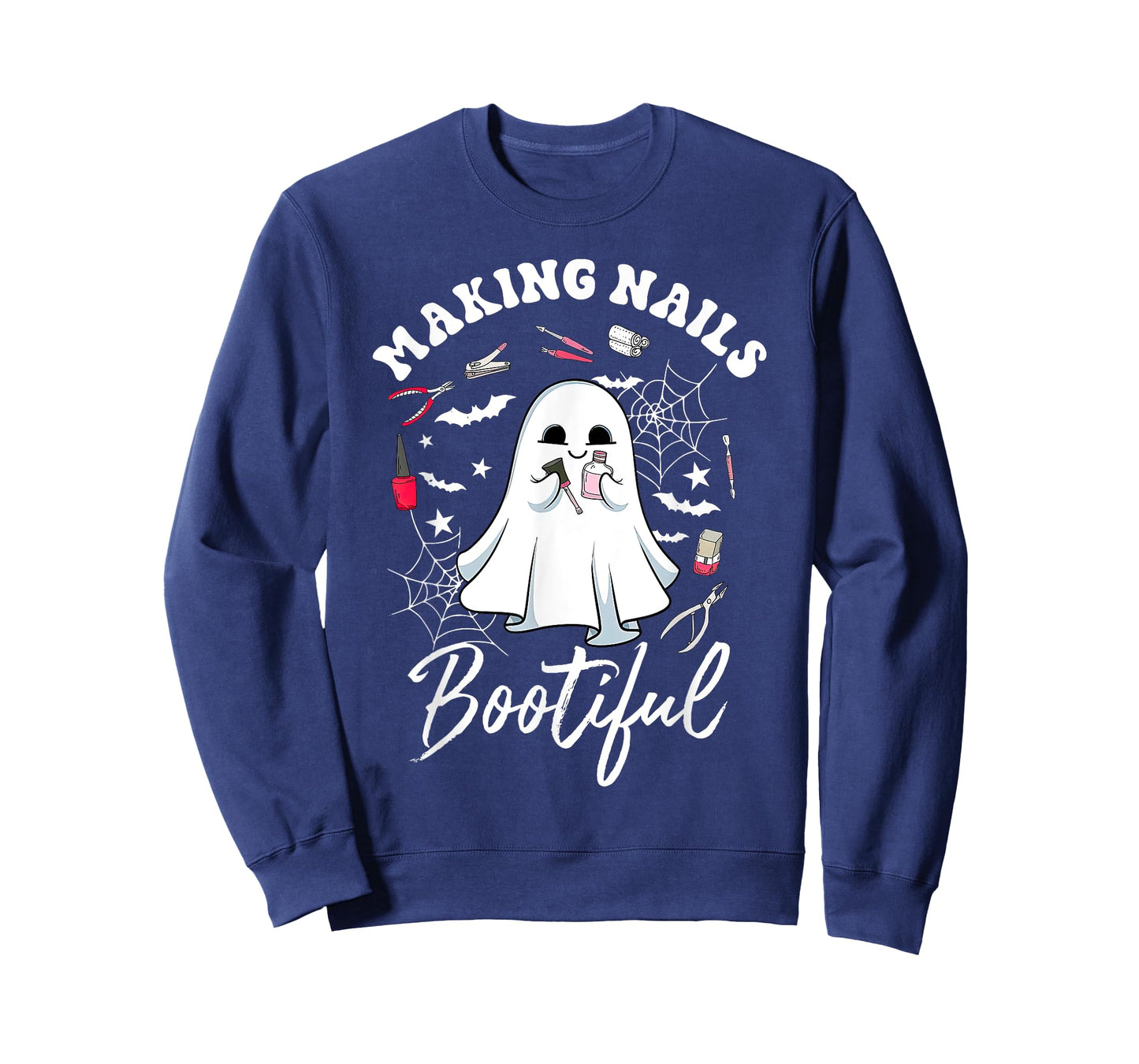 Making Nails Bootiful Halloween Nail Technician Artist Ghost T-Shirt