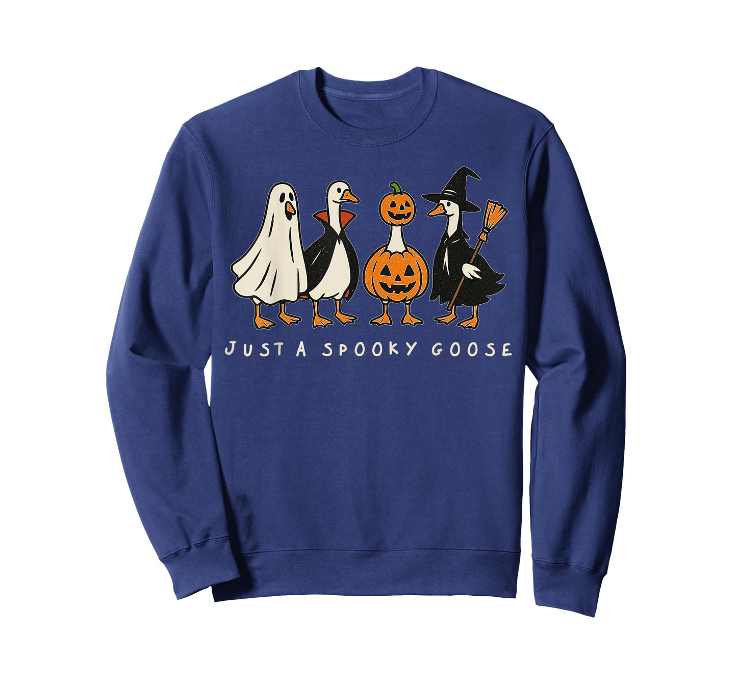 Just A Spooky Goose Halloween Ghost Goose Funny Halloween T-Shirt