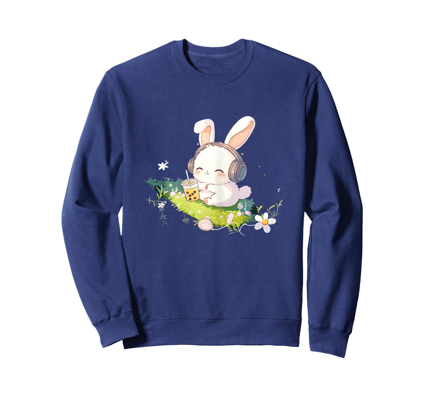 Cutecore Bunny Boba Tea Bubble Tea Headphones Kpop Anime T-Shirt