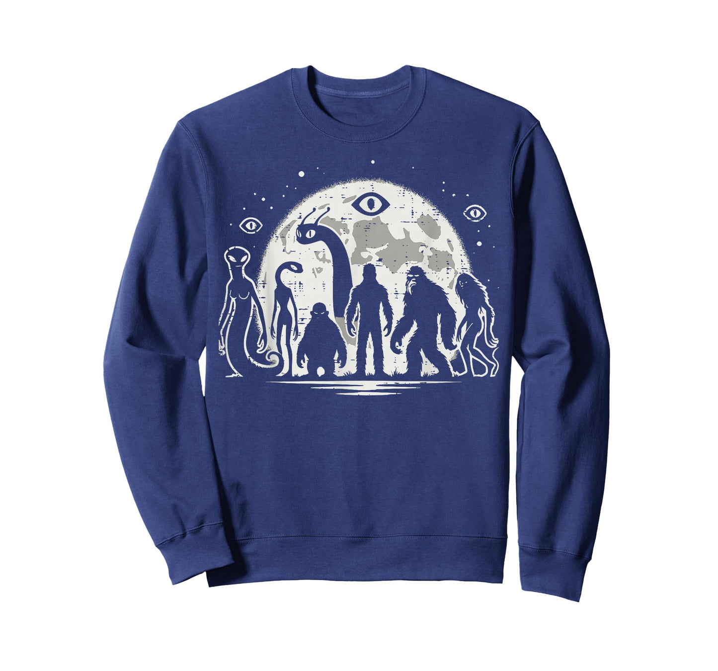 Cryptids Bigfoot Loch Ness Alien Sasquatch Mothman Men Women T-Shirt