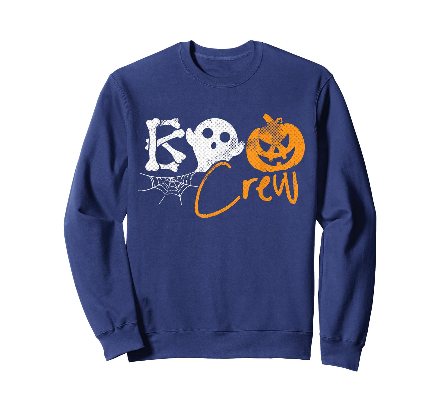 Boo Crew Lazy Halloween Costume Funny Ghost Pumpkin Bones T-Shirt