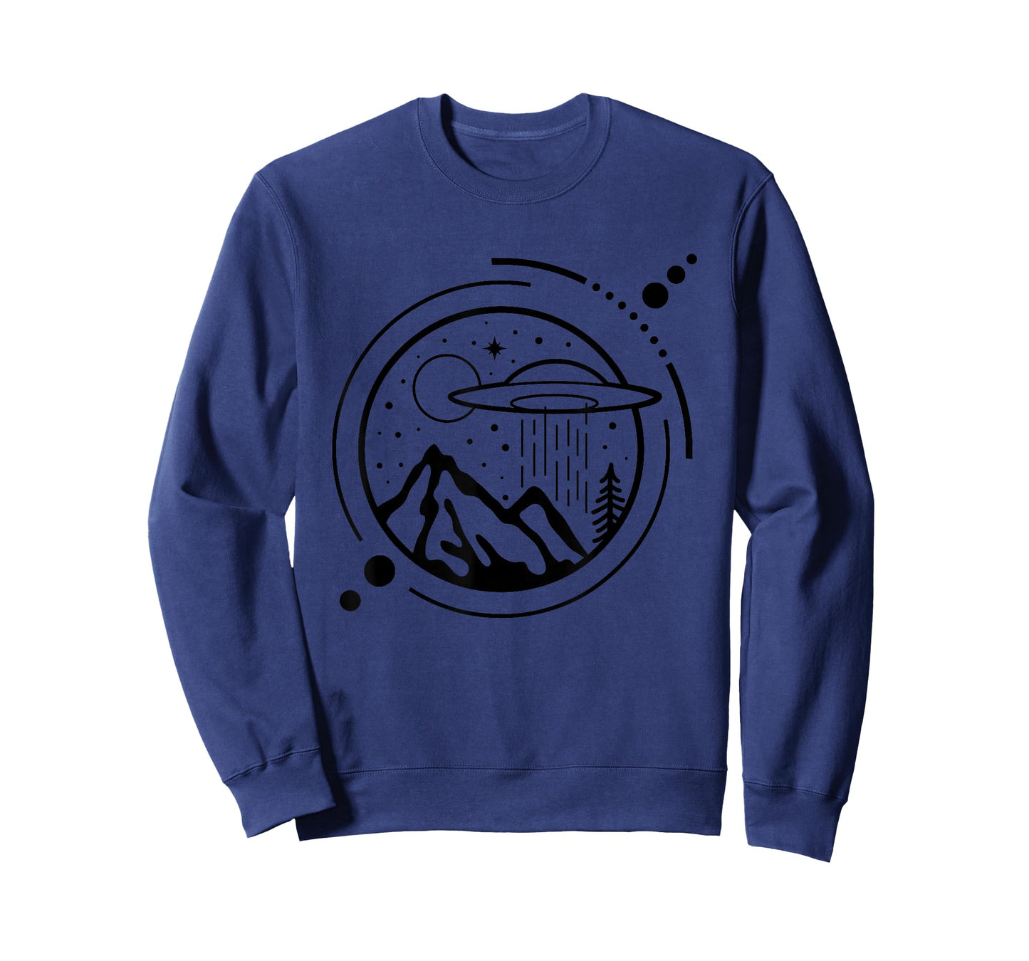 Simple Area 51 Minimal UFO Tattoo Line Art Graphic Tee UFO T-Shirt