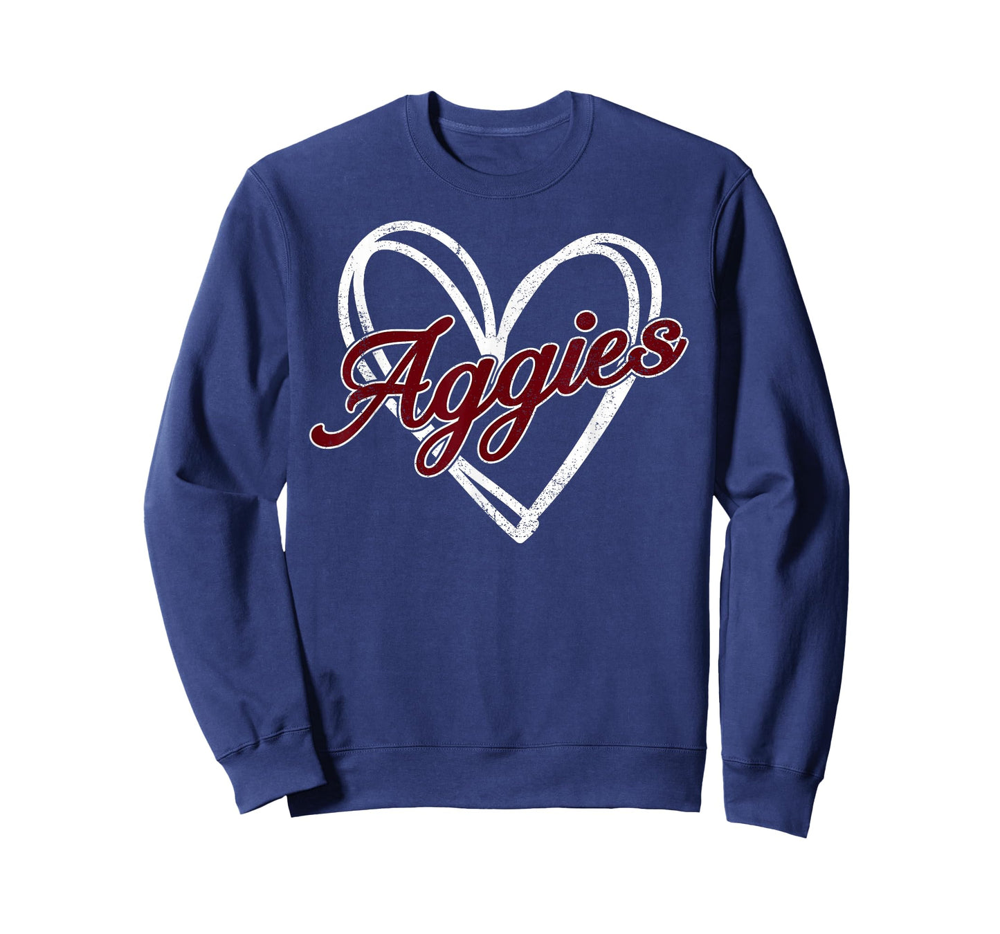 Retro Personalized Aggies-Heart Men Women Kid T-Shirt