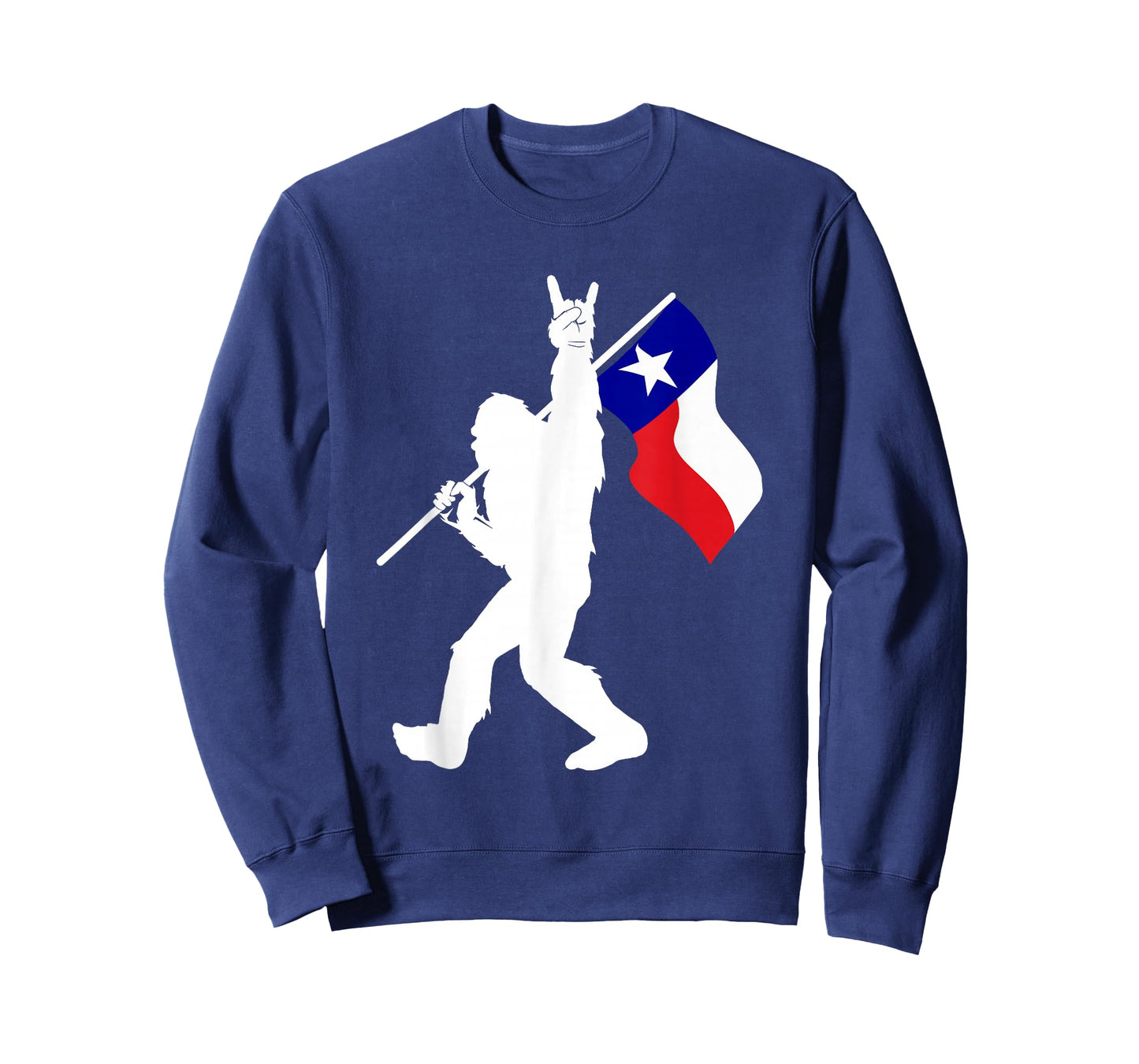 State of Texas Flag Bigfoot Rock On for Sasquatch Hunter T-Shirt