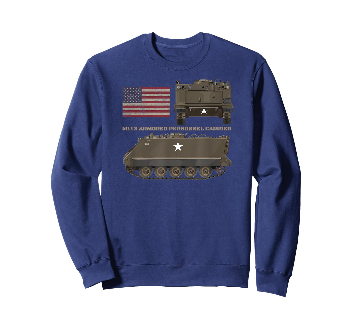 M113 Armored Personnel Carrier Patriotic American Flag Women Kids Men T-Shirt