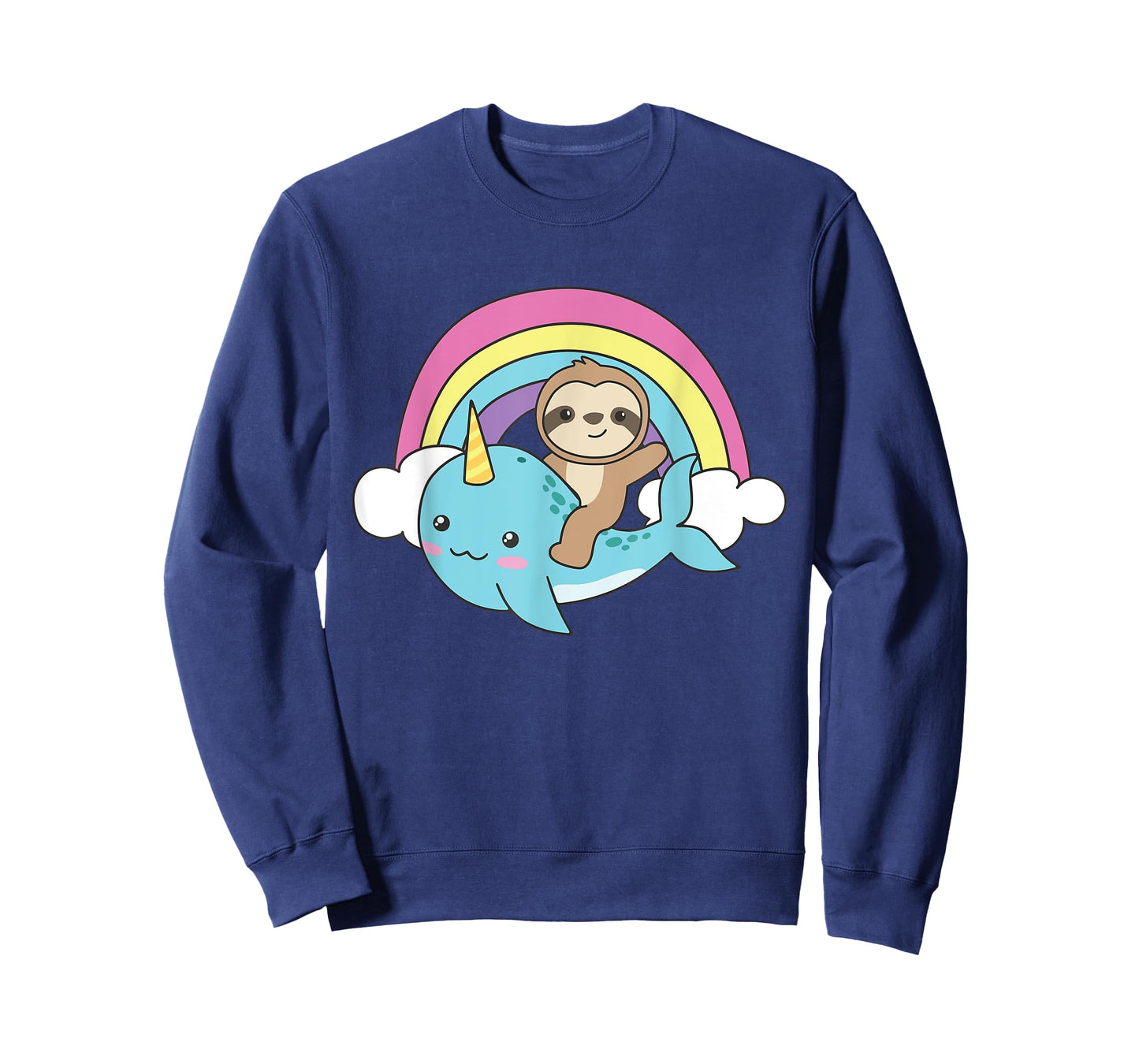 Narwhal Cute Sloth Ocean Unicorn Kawaii Narwhals T-Shirt