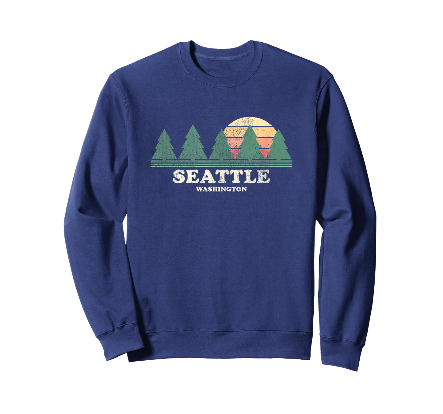 Seattle WA Vintage Throwback Tee Retro 70s Design T-Shirt