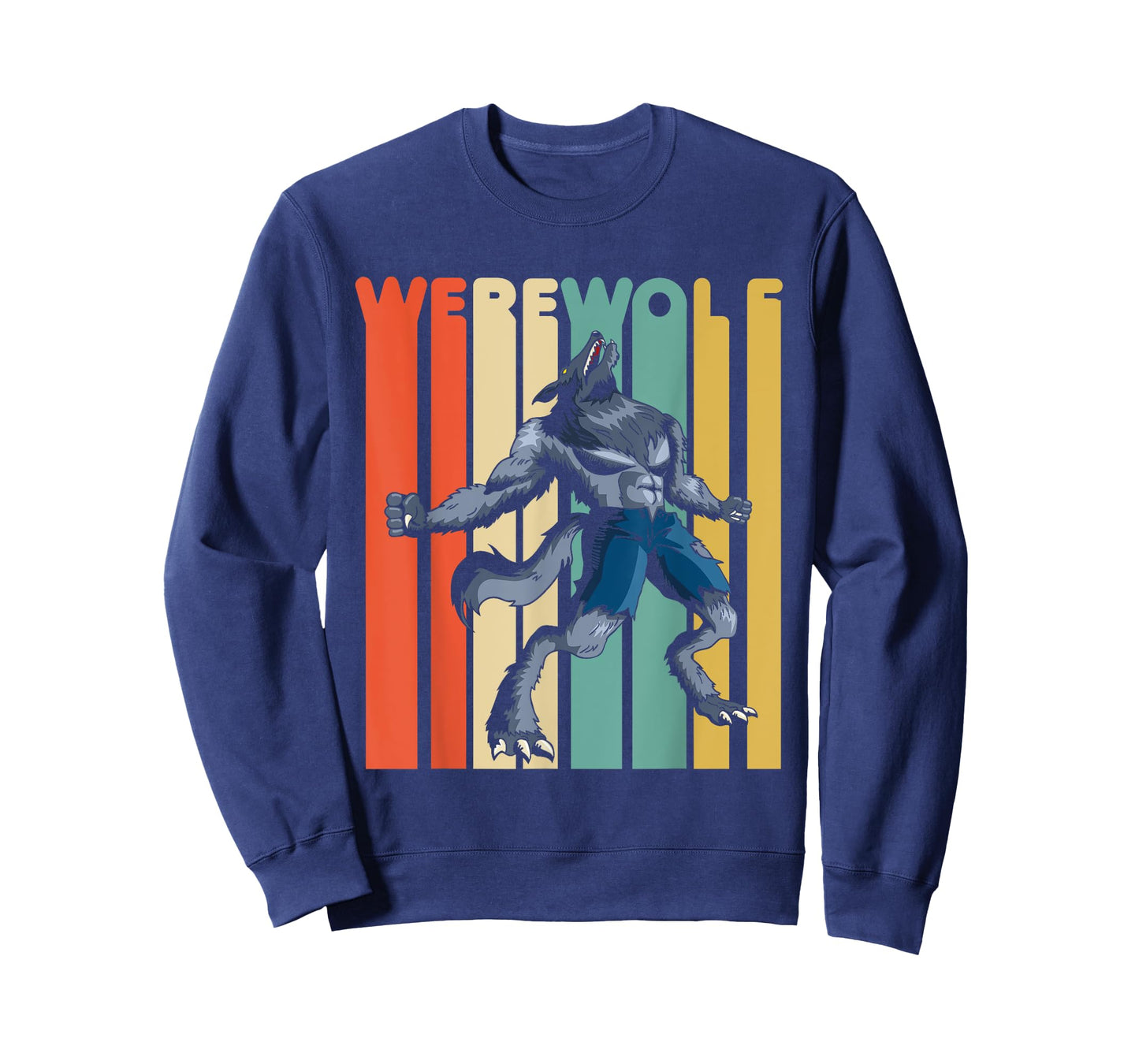 Vintage Style Werewolf Retro Halloween Design T-Shirt
